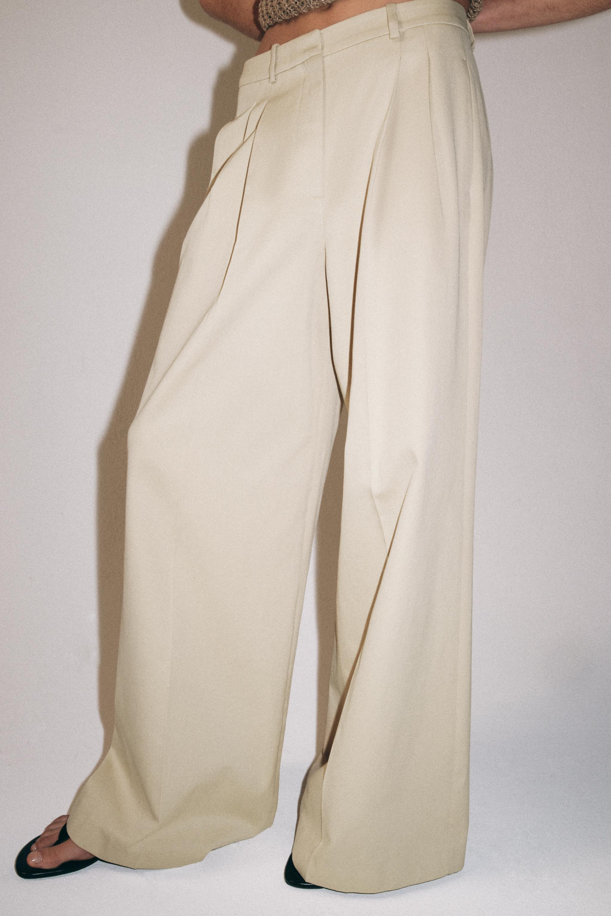 PANTALON FLUIDE BAS AJUSTABLE ENSEMBLE | Zara US