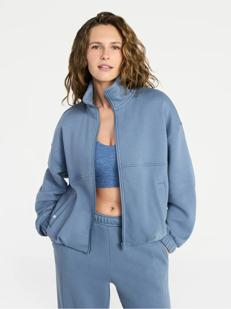 Athletic Works Women's Premium Fleece Active Jacket, Midweight, Sizes XS-XXXL | Walmart (US)