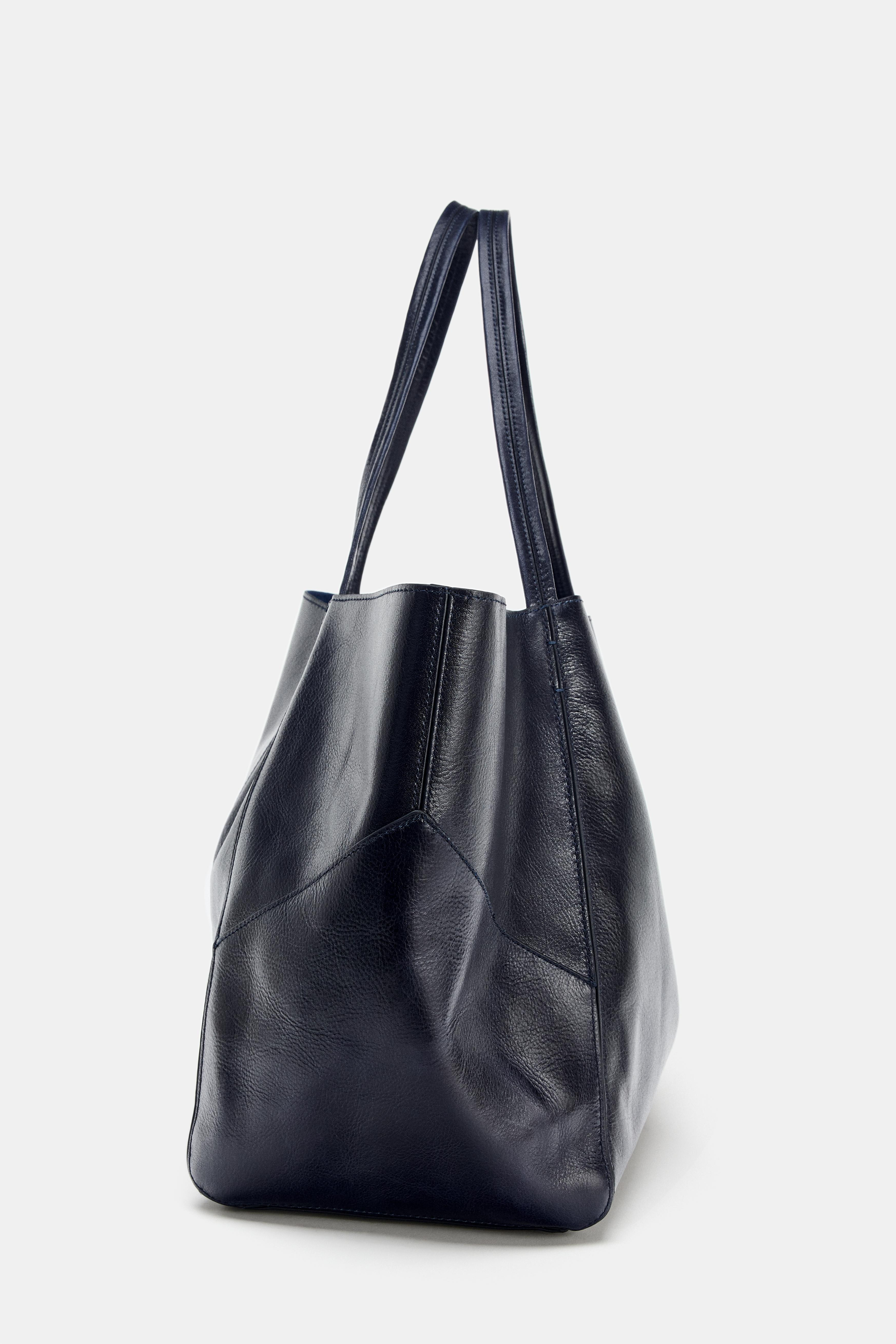 LEATHER MAXI TOTE BAG | Zara UK