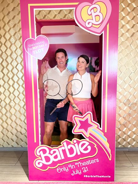 Barbie! Barbiecore: Alo pink tennis skirt, Athleta white cropped polo 

#LTKunder100 #LTKunder50 #LTKFitness