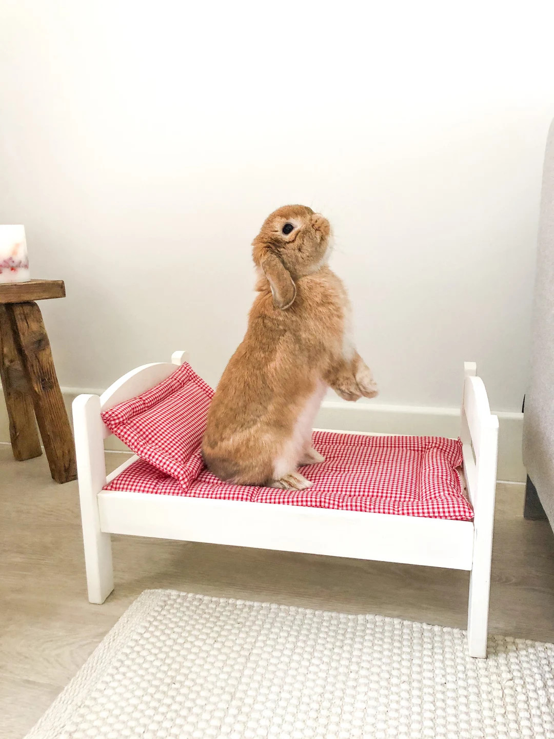 Ikea Duktig Gingham Doll Bedding Cat Bed Rabbit Lover Gift - Etsy | Etsy (US)