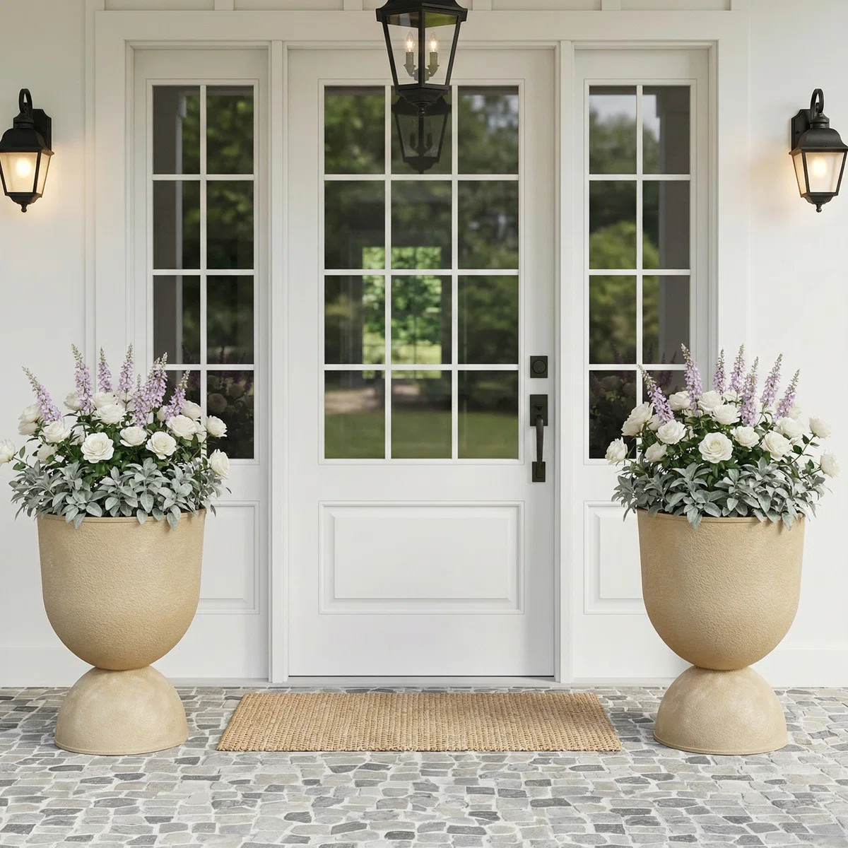 22.4 Inch Tall PE Tumbler-shaped Planter Pots (Set of 2) | Wayfair North America