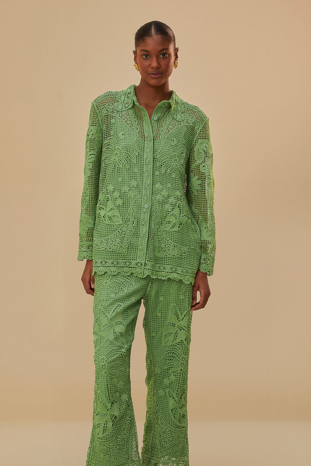 Green Guipire Pants | FarmRio (US)
