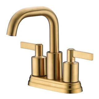 Ultra Faucets Kree 4 in. Centerset 2-Handle Bathroom Faucet with Drain Assembly, Swivel Spout, Rust  | The Home Depot