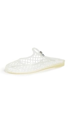 Tory Burch Women's Mellow Mary Jane Jelly Flats, Clear/Silver, 7 Medium US | Amazon (US)