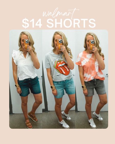 Walmart 6 inch inseam denim shorts! The perfect length! Runs true to size. 





Walmart fashions jeans. Time and tru. Summer style. Affordable fashion. Budget style. 

#LTKover40 #LTKfindsunder50 #LTKstyletip