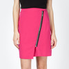 Click for more info about Designer pink asymmetric zip skirt