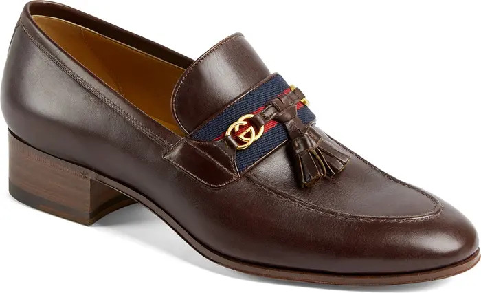 Gucci Paride Tassel Web Loafer | Nordstrom | Nordstrom