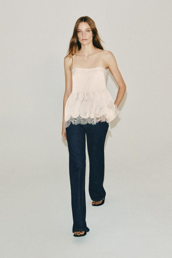 ZW COLLECTION LACE CAMISOLE TOP | Zara UK