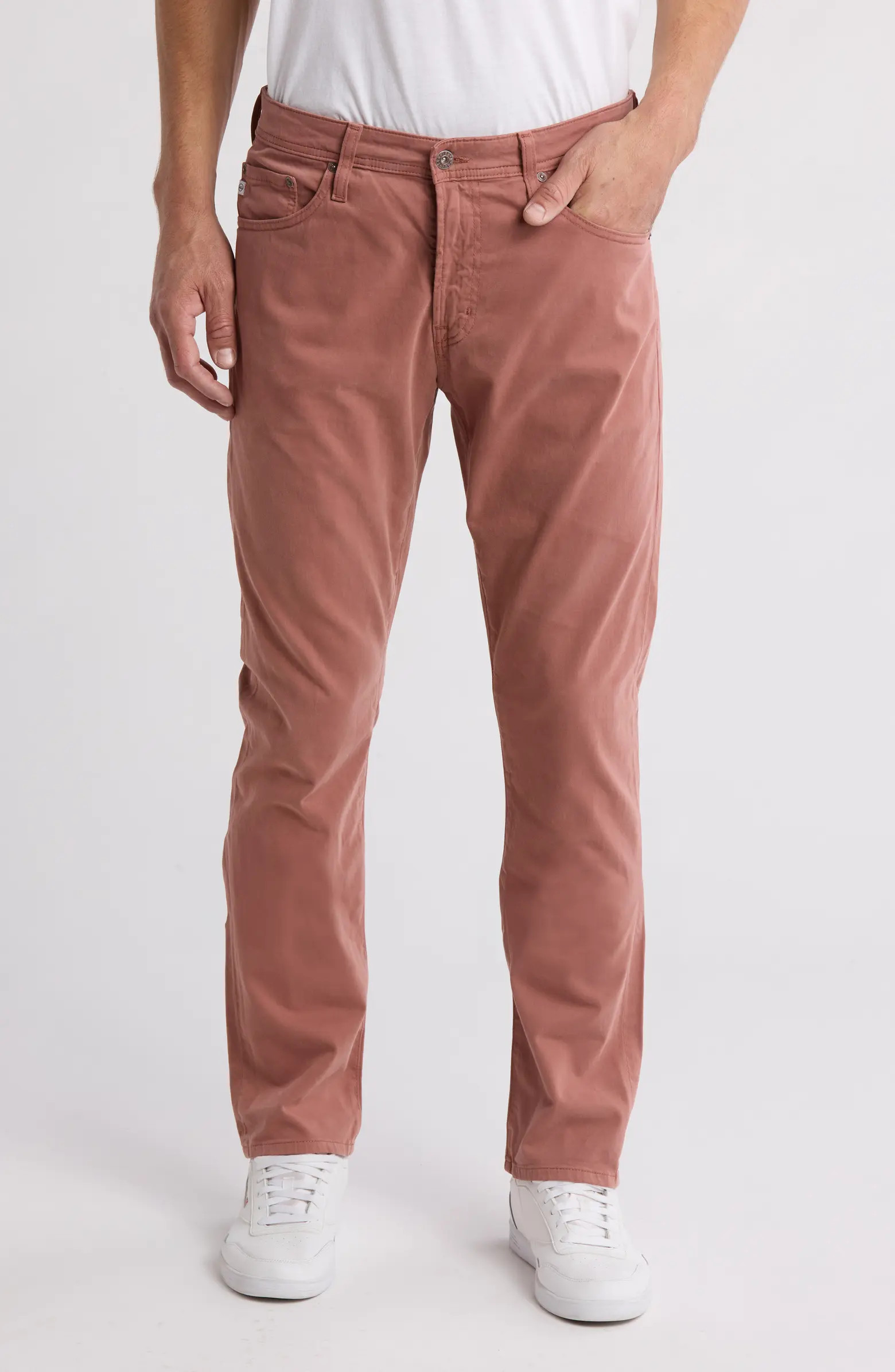 Everett Sueded Stretch Sateen Slim Straight Leg Pants | Nordstrom Rack