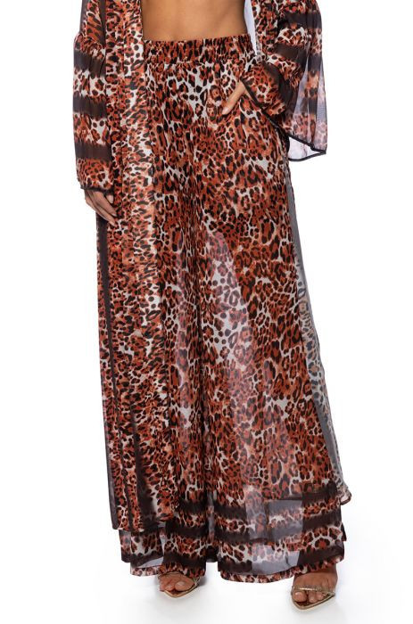 LET IT BE KNOWN LEOPARD WIDE LEG PANT | AKIRA