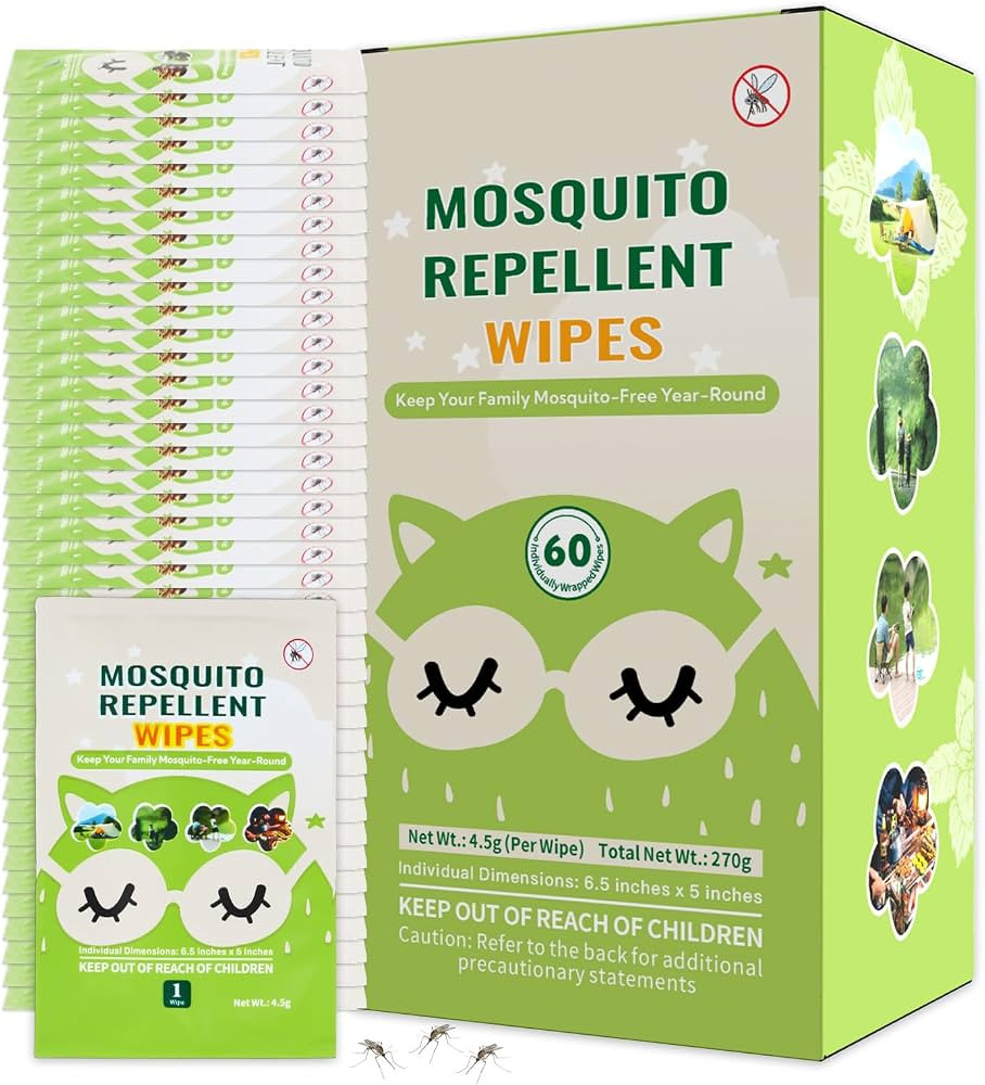 Amazon.com: 60 PCS Mosquito Repellent Wipes, Individually Wrapped Insect Repellent Wipes Made of Natural Plant-Based Essential Oils, Safe & Effective Insect Protection Perfect for Outdoor Activities, Long-Lasting : Health & Household | Amazon (US)