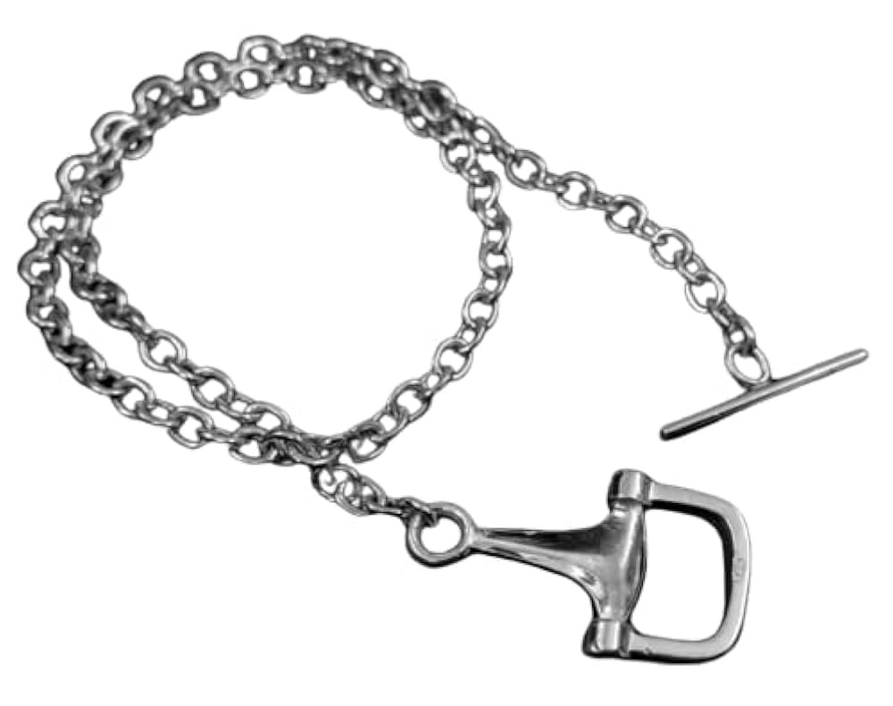 Horse Snaffle Bit Shape Necklace In Solid 925 Sterling Silver, Good Luck Necklace, Necklace Solid... | Amazon (US)