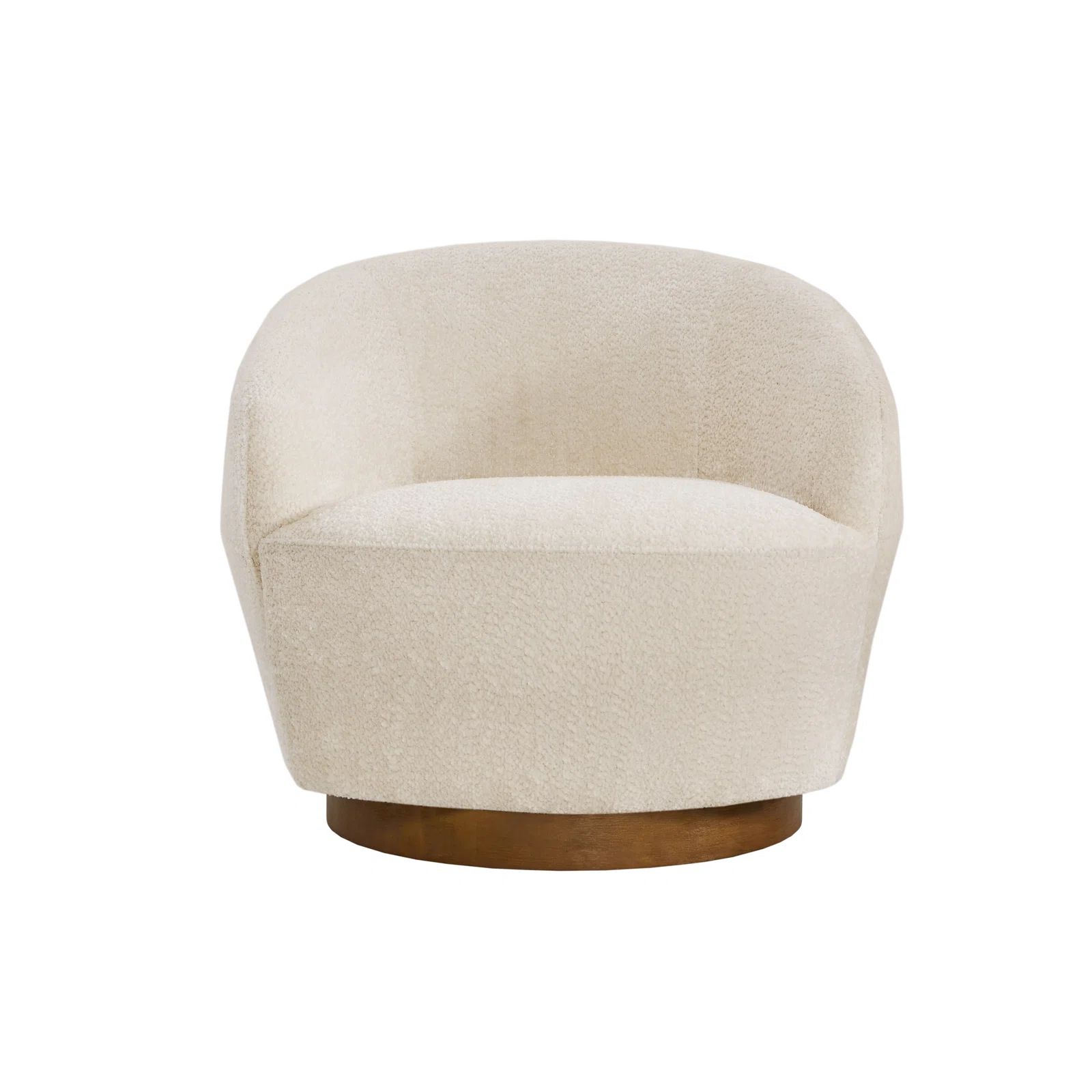 Olwen Boucle Upholstered Swivel Barrel Chair | Wayfair North America