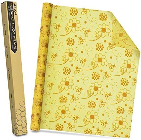 Alcoon Beeswax Food Wraps 1 Meter Roll 13 x 39 Inch Reusable Beeswax Wraps Eco-Friendly Sustainab... | Amazon (CA)