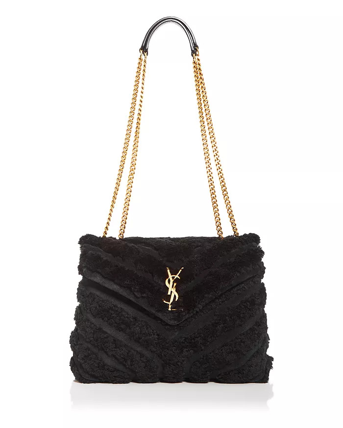 Saint Laurent Loulou Suede & Shearling Shoulder Bag Back to Results -  Handbags - Bloomingdale's | Bloomingdale's (US)