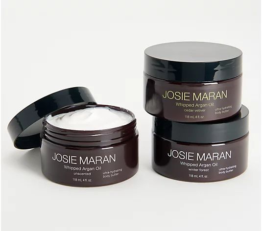 Josie Maran Argan Whipped Body Butter Men's 3 Pc Boxed Set - QVC.com | QVC