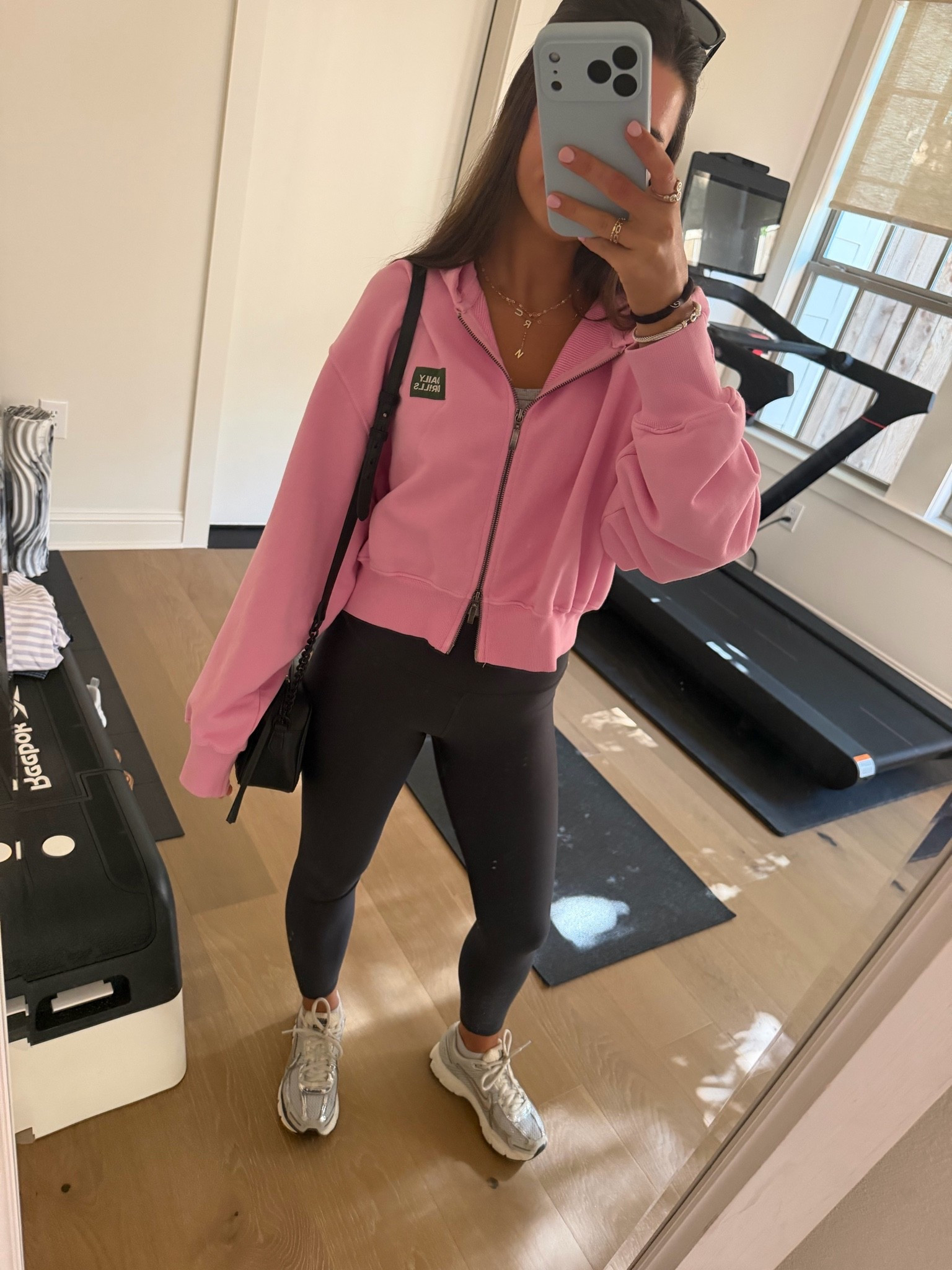 love this daily drills double zip hoodie - in the perfect pink taffy color !! @Alo Yoga leggings & @Nike US sneakers 💞

#LTKdayinmylife #LTKfitnessgoals #LTKActive