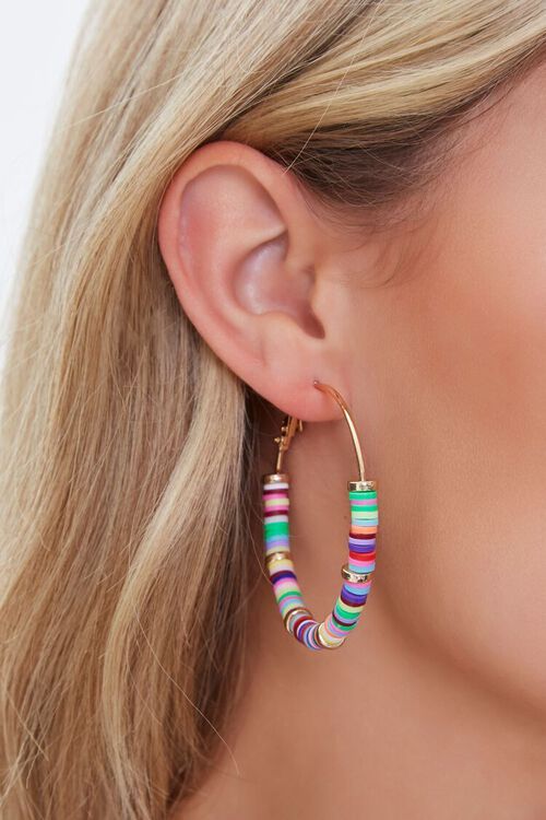 Beaded Hoop Earrings | Forever 21 (US)