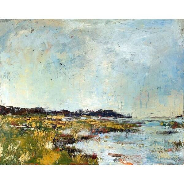 John Beard Collection's "Abstract Marsh" on Giclee Canvas Hand Embellished Art | Bed Bath & Beyond