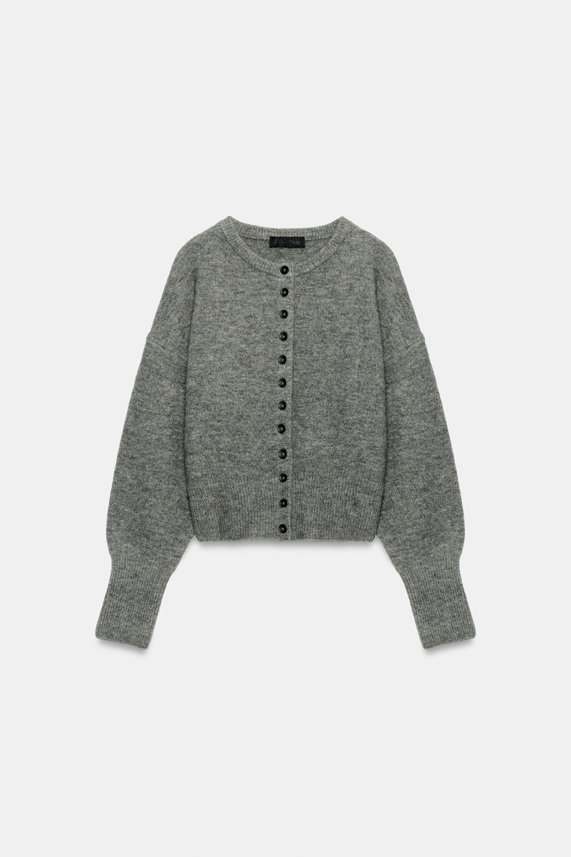 Zara - Soft Cardigan - Gray - M - Woman | Zara US