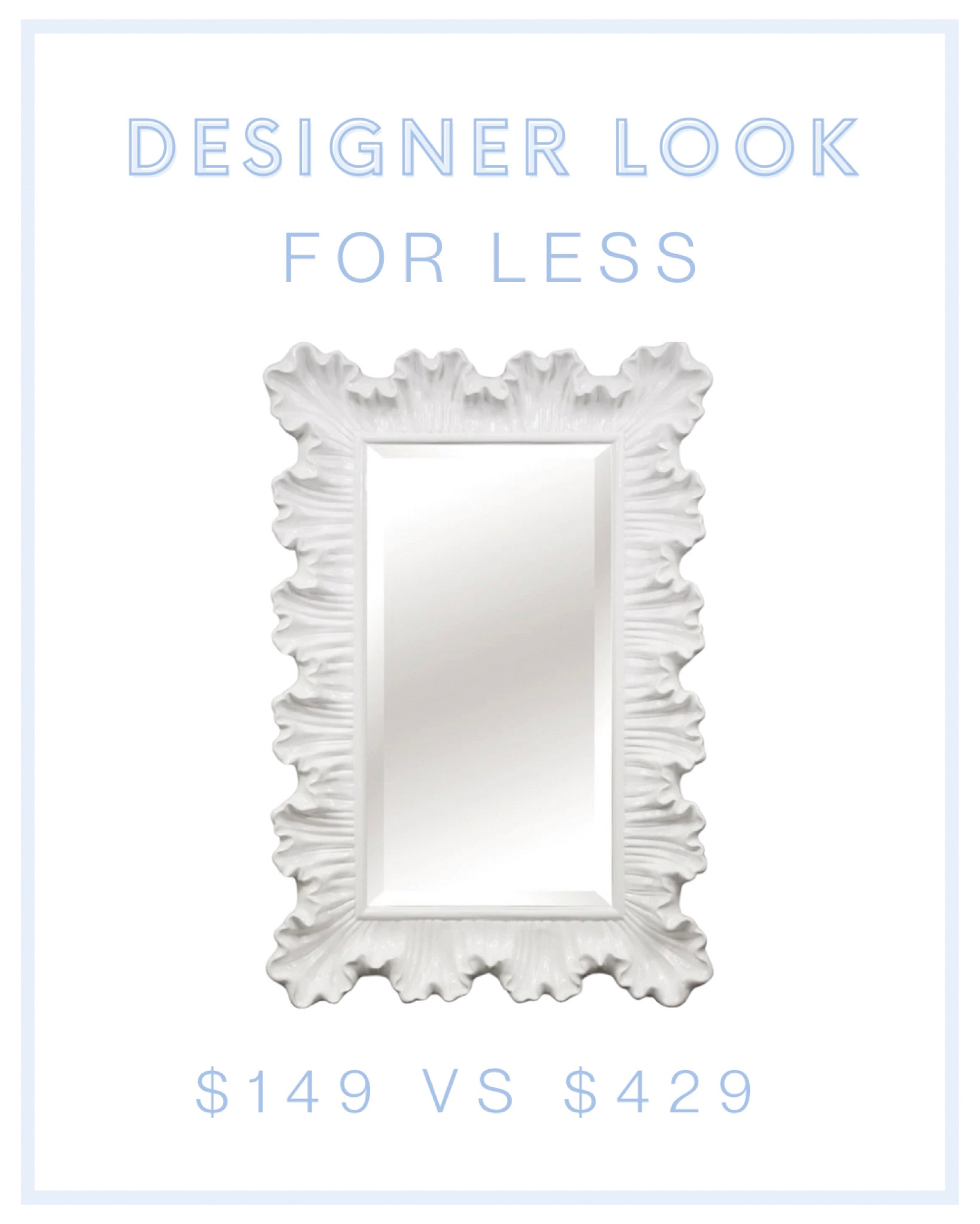 At home
Designer inspired
Grace Mitchell 
Wave mirror
Scalloped mirror
Coastal mirror
Bathroom mirror 

#LTKstyletip #LTKhome
