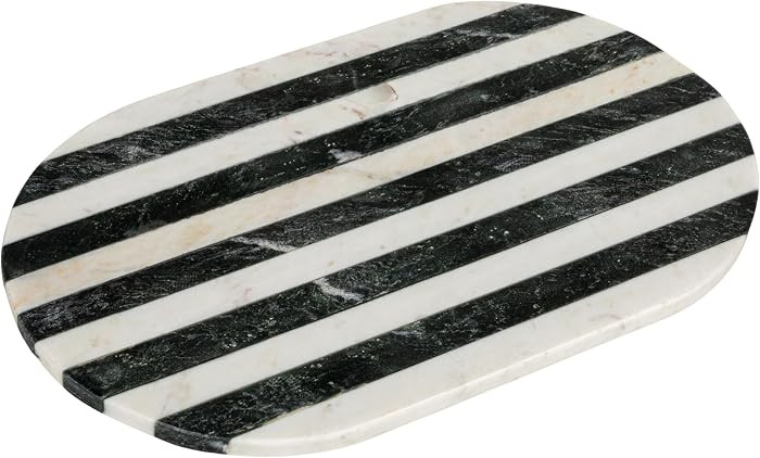 Bloomingville Black & White Striped Marble Cutting Board | Amazon (US)