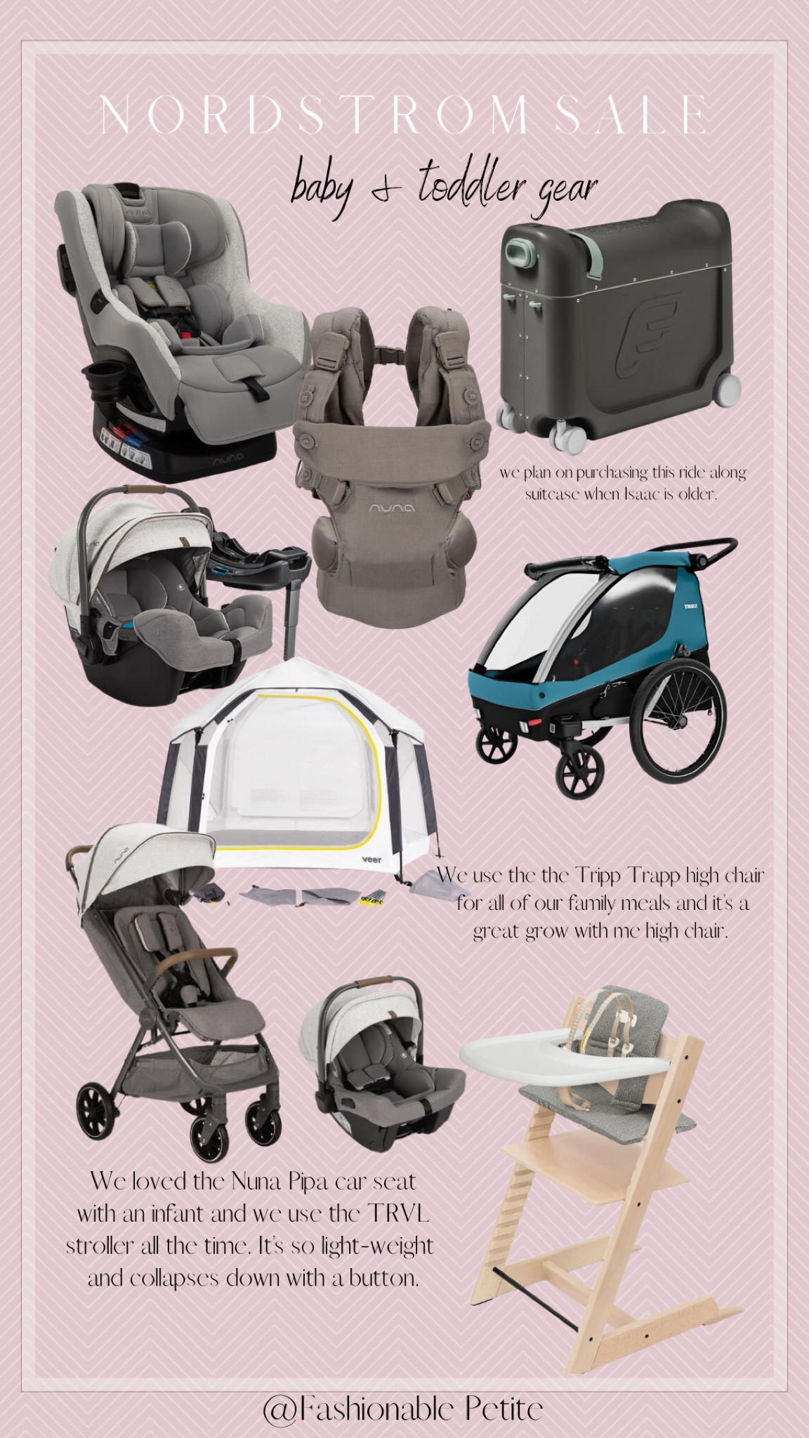 Baby gear from the Nordstrom sale! We love the Nuna car seat system and use the nuna stroller daily. So easy to use and take to the airport. 

Toddler gear, Nordstrom sale, baby gear, stroller, car seat, high chair, baby registry. 

#LTKxNSale #LTKBaby #LTKSaleAlert