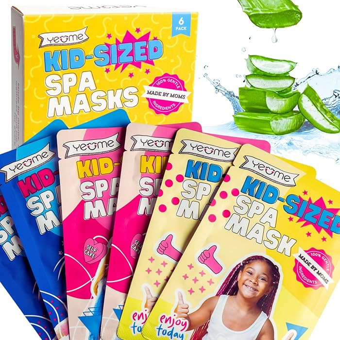 Kid-Sized 3 Ingredient Face Masks for Girls (6-Pack) – Sensitive Skin Extra Gentle Formula, Kid... | Amazon (US)