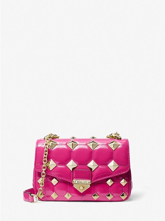 SoHo Small Studded Quilted Patent Leather Shoulder Bag | Michael Kors (UK)