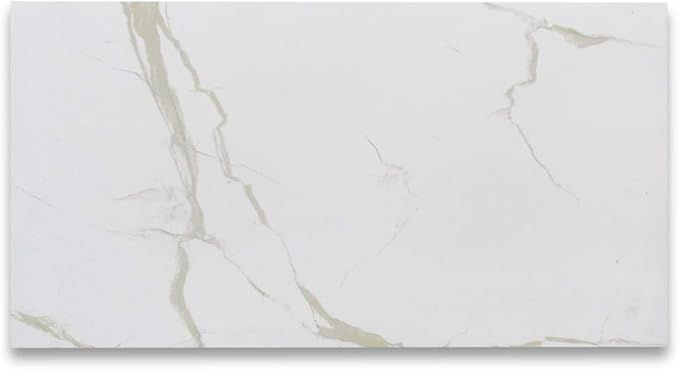 Stone Center Online Calacatta Gold Porcelain 12x24 Floor and Wall Tile Polished Kitchen Bath Wall... | Amazon (US)