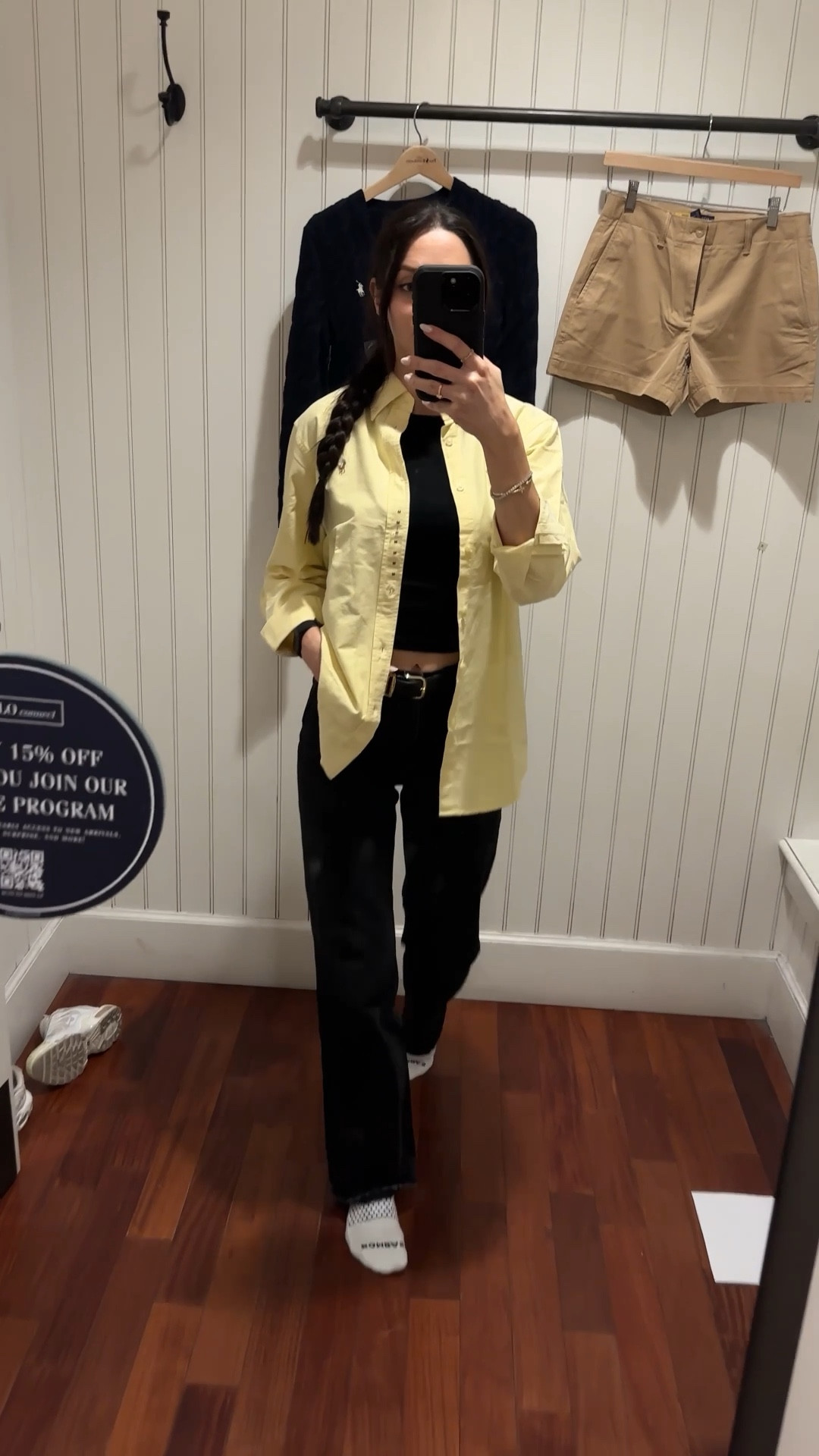 Butter yellow button up shirt by Polo Ralph Lauren. This is a classic fit in size M for the oversized look. I love this type of shirts for summer. They are easy to throw on with a cute, simple top once the day starts cooling off. A shirt like this also doesn’t take up much space in the bag if you’re traveling. Additionally, it can make a perfect preppy beach cover up. Just so versatile that I cannot resist buying more. They come in a ton of colors- cotton and linen. I couldn’t find the exact one to link, but pinned a few similar styles. This particular shirt I got from the Premium Outlets in Las Vegas. 

#LTKSwim #LTKTravel #LTKStyleTip