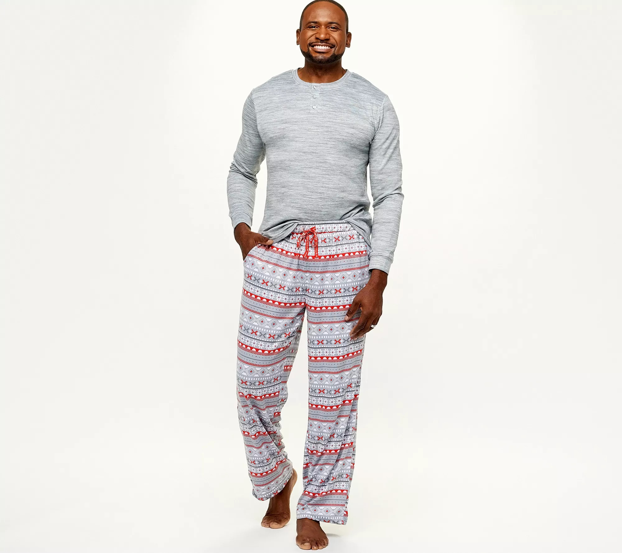 MUK LUKS Men's Regular Butter Knit Matching Pajama Set - QVC.com | QVC