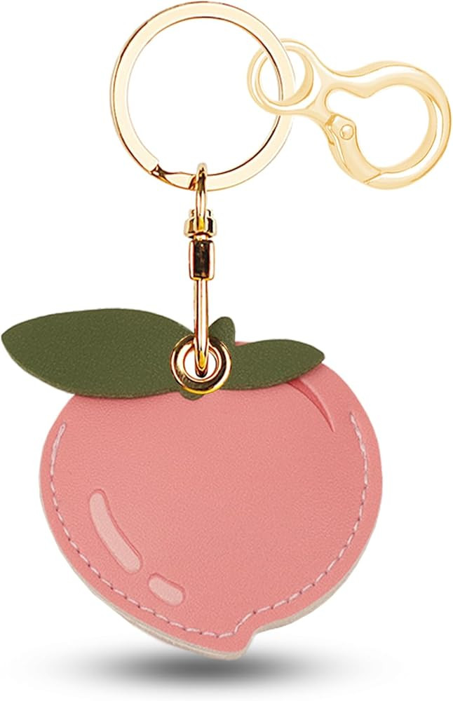Leather Keychain for Airtag, Cute Protective Keychain Holder Compatible with Apple Air Tag,GPS Ca... | Amazon (US)