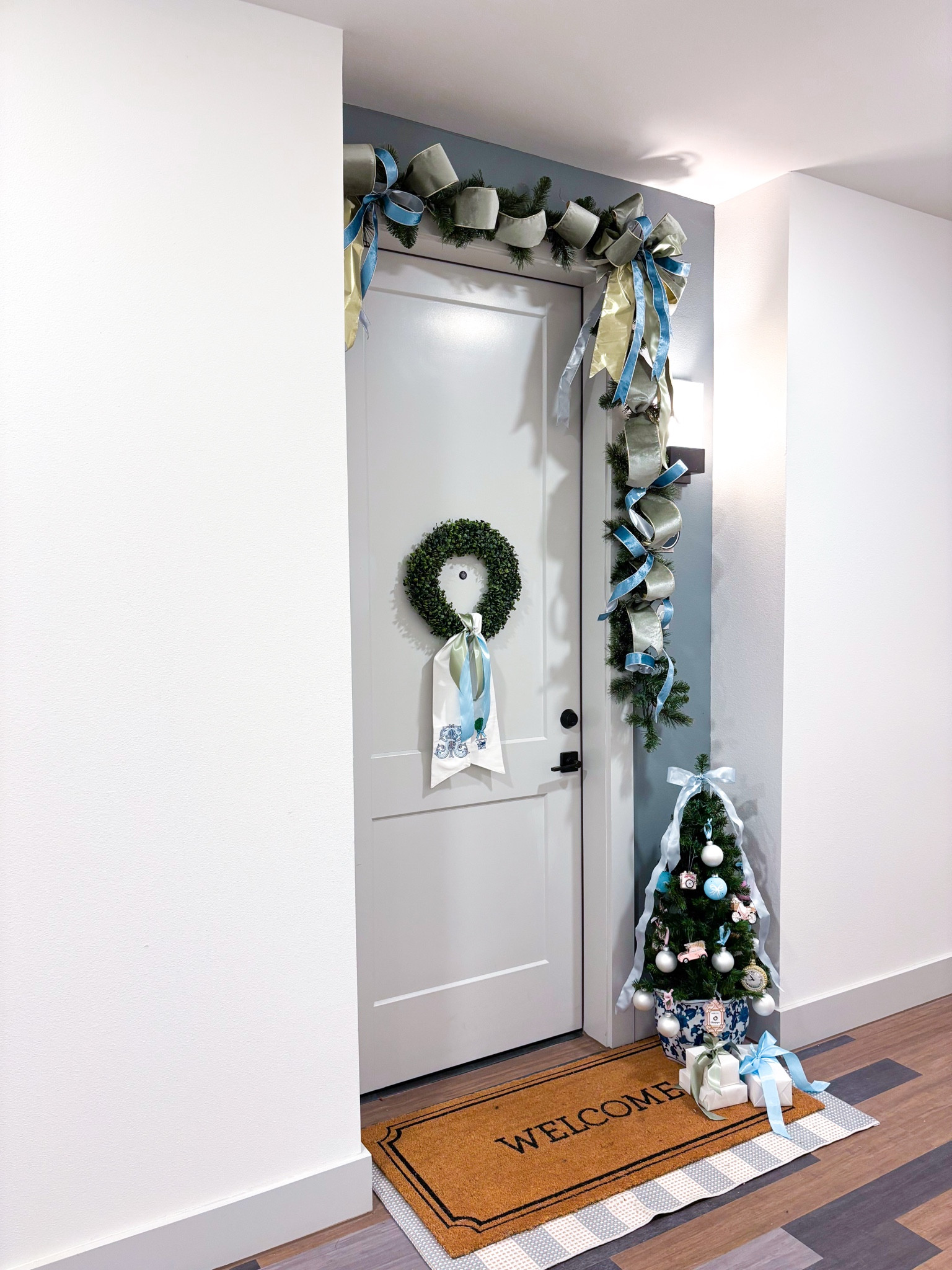 Christmas Door Decor 

Grand millennial style | grand millennial decor | apartment decor | front door decor | wire ribbon | 

#LTKU #LTKStyleTip
