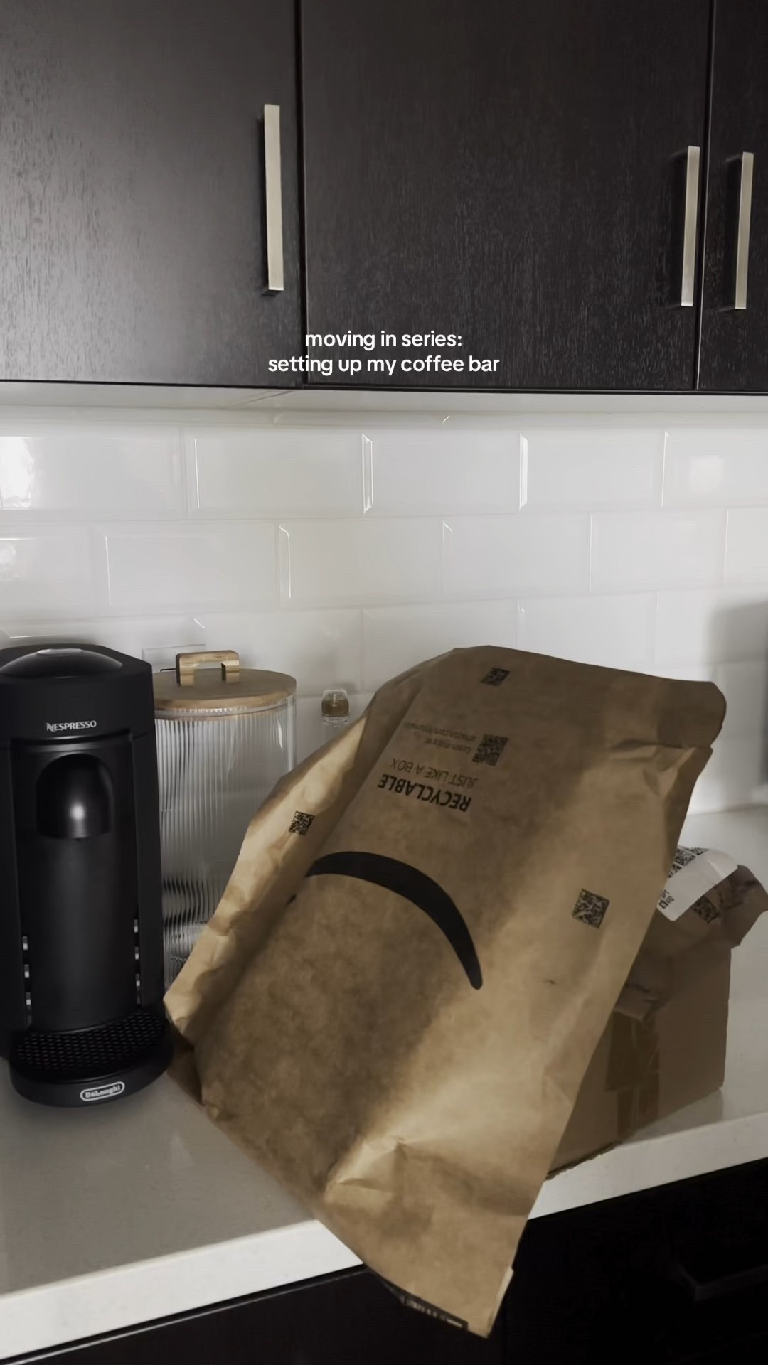 setting up my coffee bar