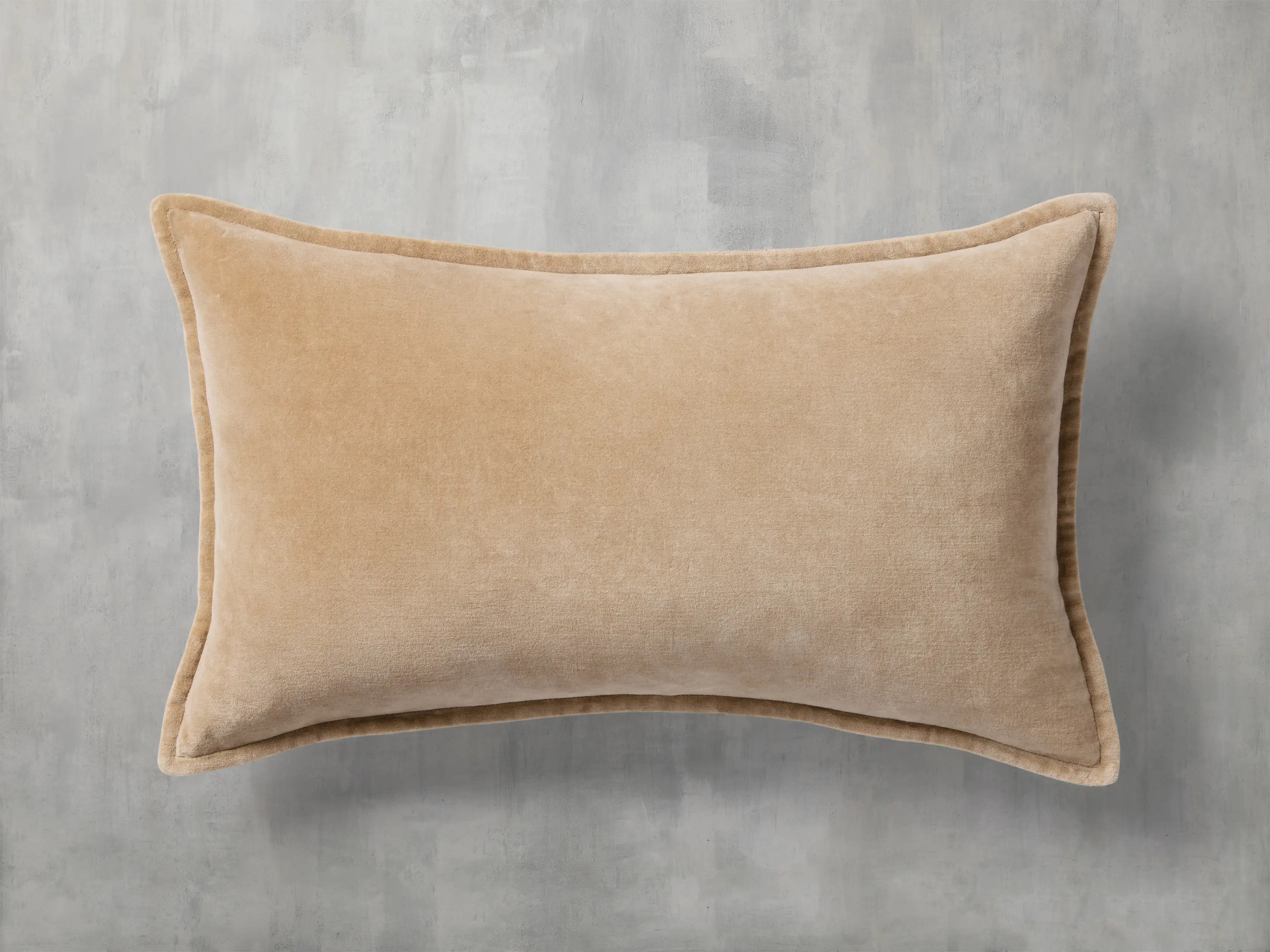 Stone Washed Velvet Lumbar Pillow Cover | Arhaus