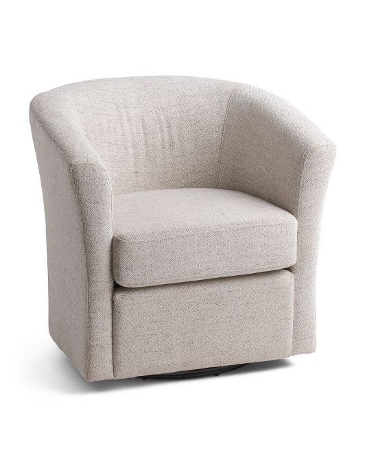 Cole Herringbone Swivel Jett Accent Chair | TJ Maxx