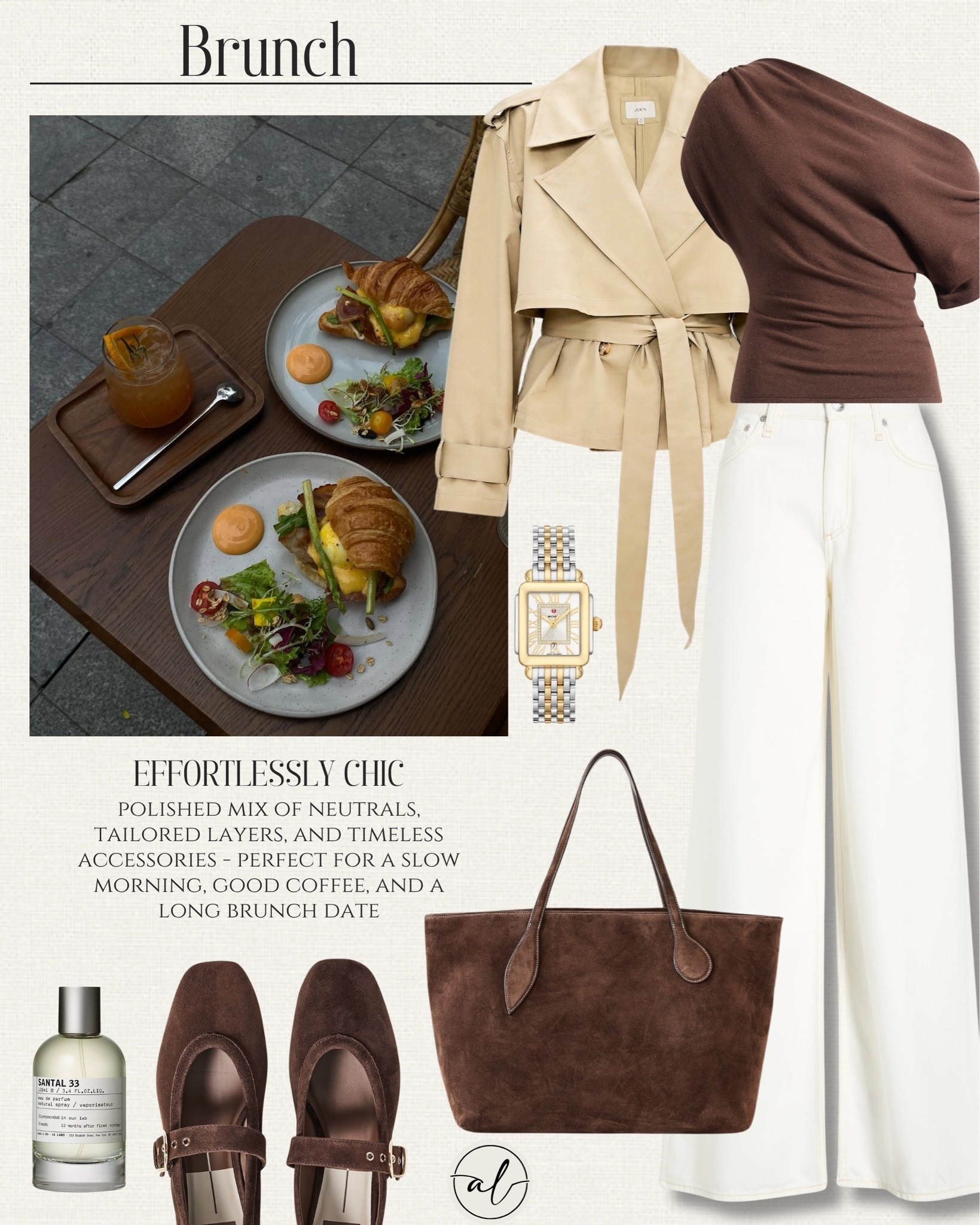 Brunch outfit idea 
Effortlessly chic - polished mix of neutrals, tailored layers, and timeless accessories - perfect for a slow morning, good coffee, and a long brunch date

#LTKU #LTKSeasonal #LTKootd