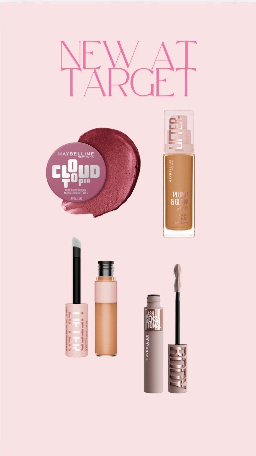 #ad #MaybellinePartner POV: you went to @Target for one thing and left with a full glam upgrade with @maybelline ✨

Cloudtopia → blurred, matte cheek + multifunctional
Lifter Foundation & Concealer → smooth, hydrated, bright skin
Sky High Body Mascard → weightless length, volume & lift
Run, don't walk - they're all at Target in-store & online 🛍️ #target #targetpartner @targetstyle #liketkit