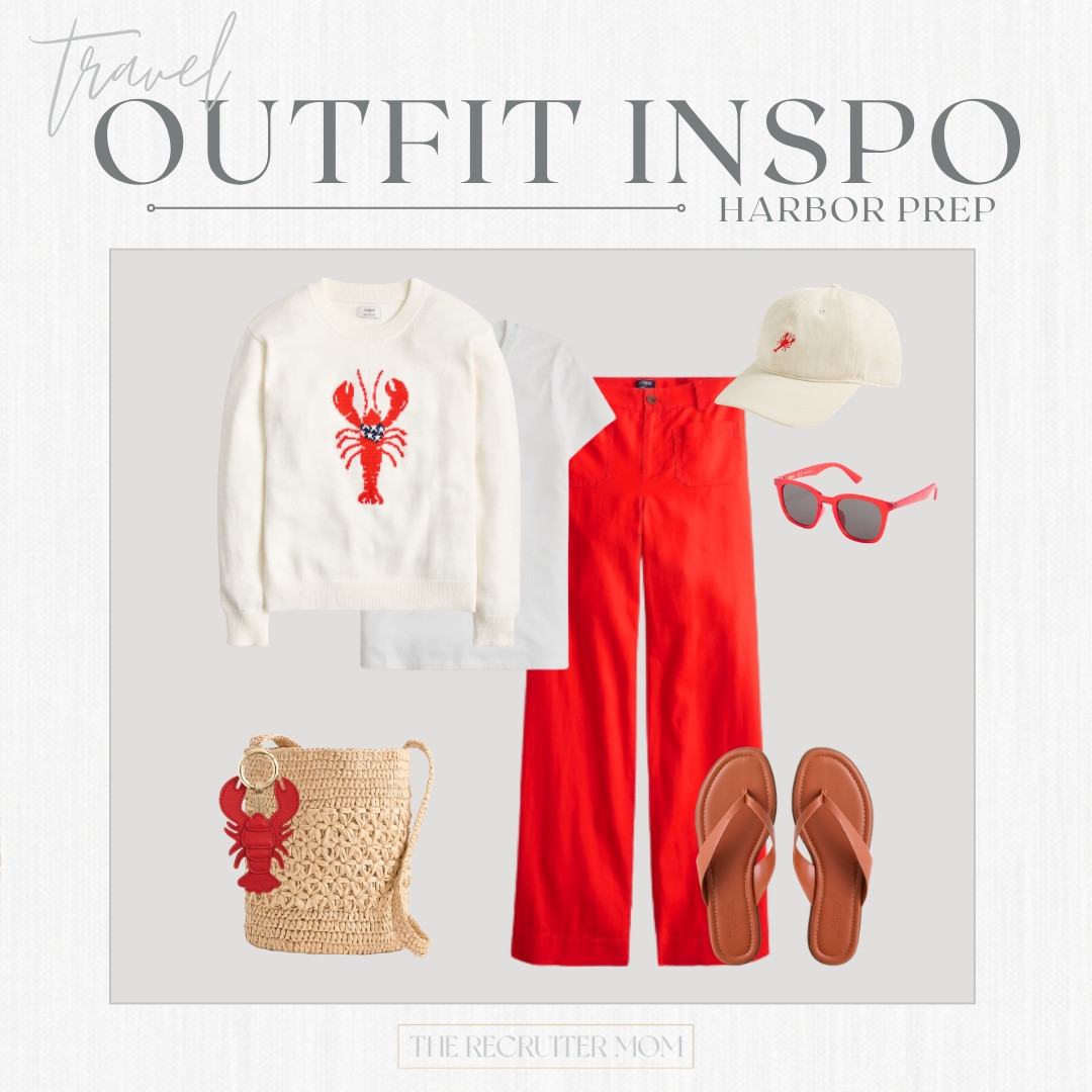 Obsessed with this lobster moment 🦞 Red wide-leg pants + a lobster intarsia sweater is giving coastal New England and perfect for your next getaway

#LTKSeasonal #LTKOver40 #LTKTravel