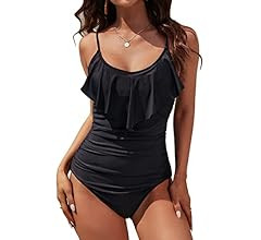Blooming Jelly Womens One Piece Bathing Suit Tummy Control Swimwear Ruffled Vintage Swimsuits | Amazon (US)