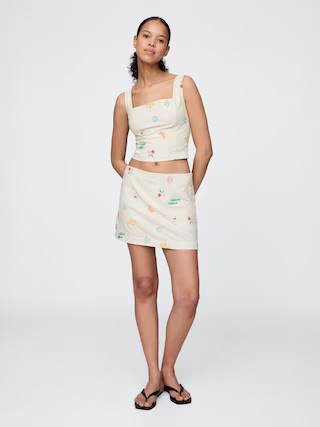 Linen-Blend Mini Skort | Gap (US)