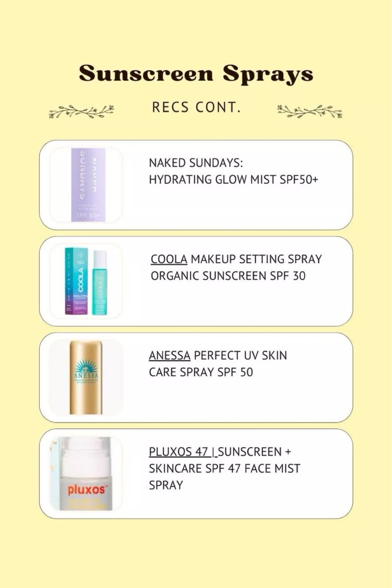 More sunscreen spray recommendations from you! #summeressentials #productrecommendation #skincareroutine #beautymusthave #highlyrecommend

#LTKstyletip #LTKtravel #LTKbeauty