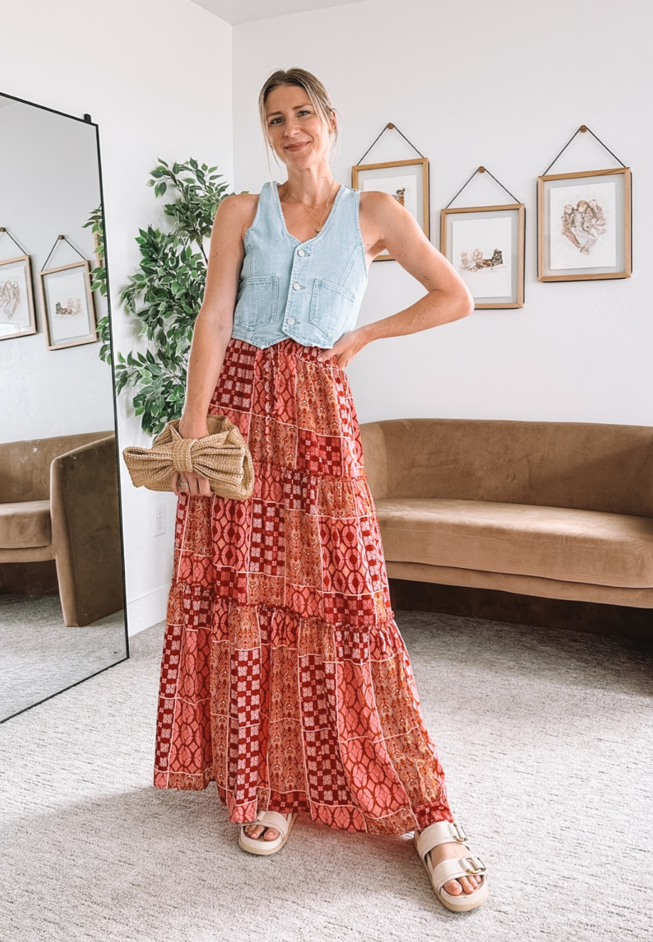 Amazon summer outfit - maxi skirt and denim vest!

#LTKSeasonal #LTKstyletip #LTKfindsunder50