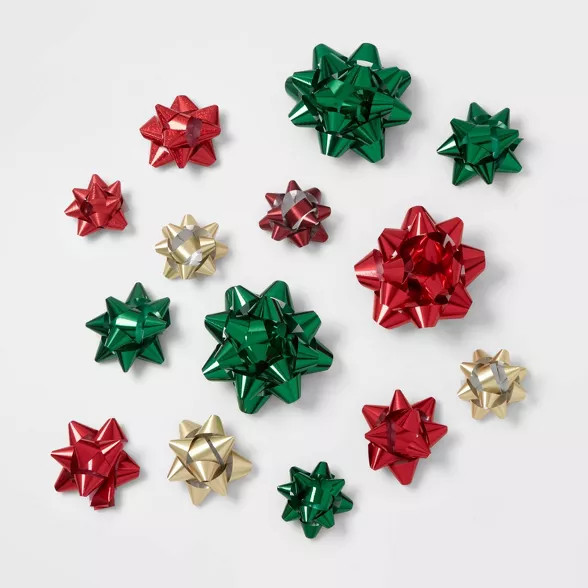 40ct Red/Green/Gold Bow Bag - Wondershop™ | Target