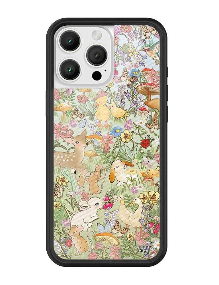 Wildflower Cases - Taylor G. Collab, Compatible with Apple iPhone 16 Pro Max | Green Forrest Animals Aesthetic Cute Trend - Protective Black Bumper, 4ft Drop Test Certified, Women Owned Small Business | Amazon (US)