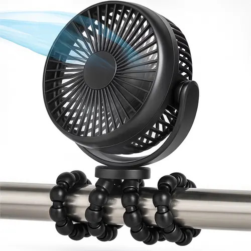 Sperric Portable Stroller Fan 3 Speed Rechargeable Flexible Tripod Clip-On Fan with Rotatable Design in Black at Nordstrom | Nordstrom