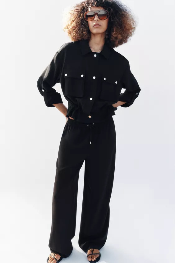 ROLLED-SLEEVE SAFARI JACKET | Zara US