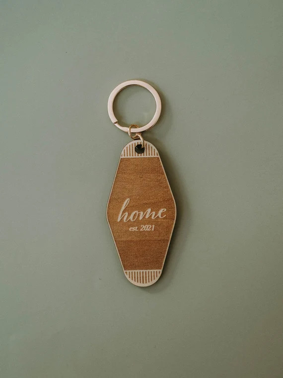 Personalized Home Hotel Keychain Custom Engraved Wood Motel | Etsy | Etsy (US)
